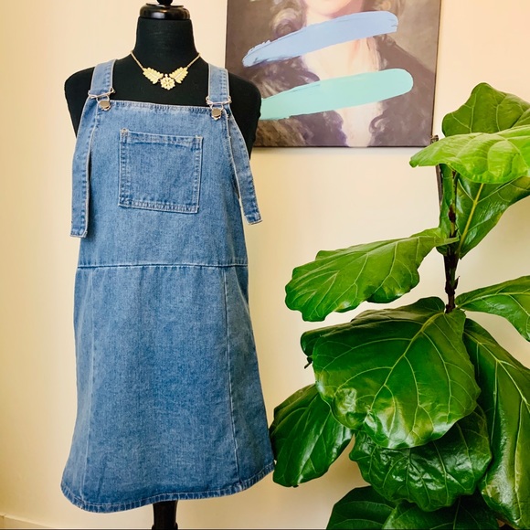 OAK + FORT Dresses & Skirts - ♻️🌿Oak + Fort | Denim Overall Pinafore Dress